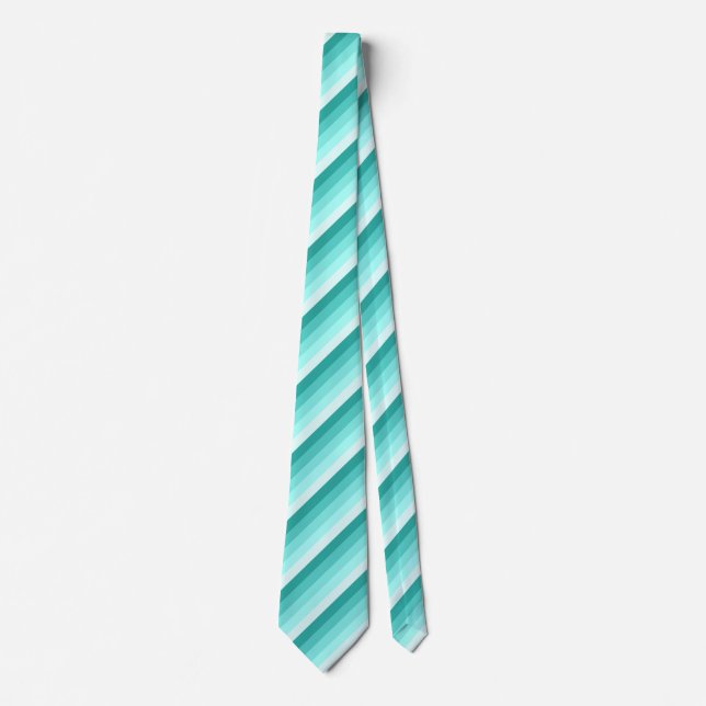 Turquoise shadow stripes tie (Front)