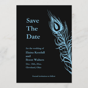 Turquoise Shake your Tail Feathers Save the Date