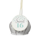 Turquoise Silver Confetti Sweet 16 Birthday Party