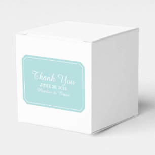 Turquoise Simply Elegant Favour Boxes
