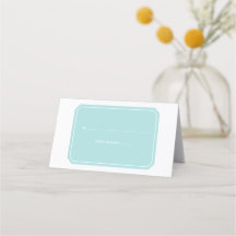 Turquoise Simply Elegant Place Cards