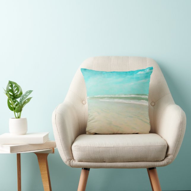 Turquoise Sky Beach Seascape Cushion (Chair)