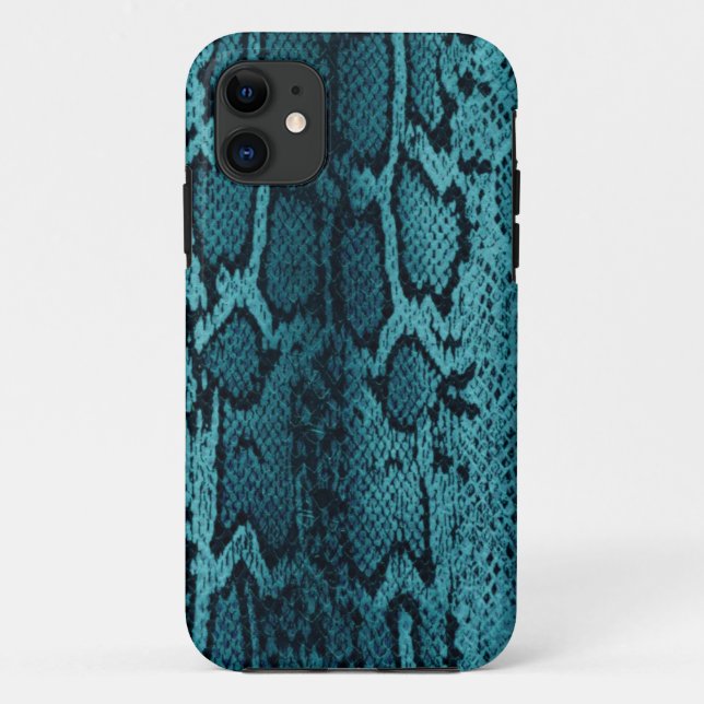 Turquoise snake skin Case-Mate iPhone case (Back)