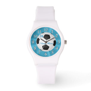 Turquoise Soccer Watches with NAME and NUMBER