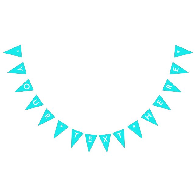Turquoise Solid Colour Bunting (All)