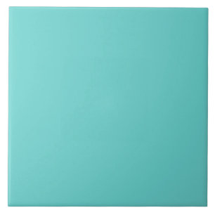 Turquoise solid colour ceramic tile