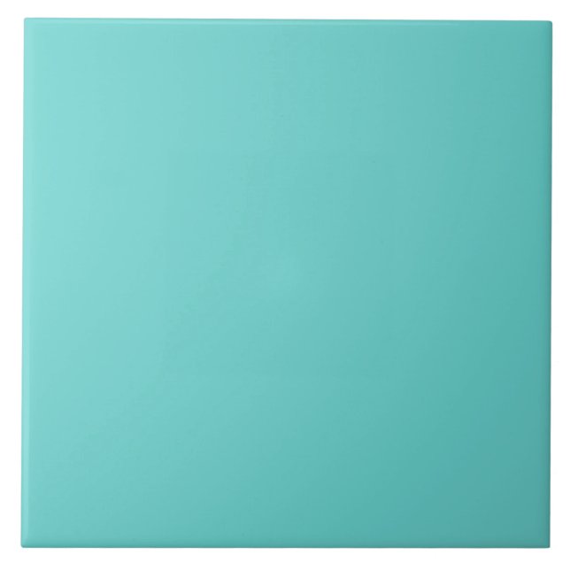 Turquoise solid colour ceramic tile (Front)