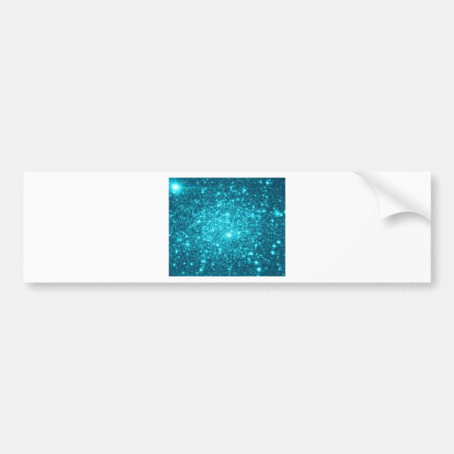 Turquoise Sparkle Bumper Sticker (Front)