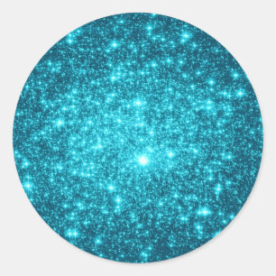 Turquoise Sparkle Classic Round Sticker