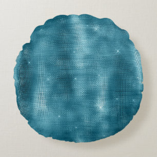Turquoise Sparkle Round Cushion