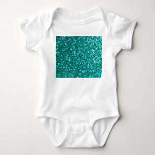 Turquoise Sparkles: Bright Close-Up Foundation Baby Bodysuit