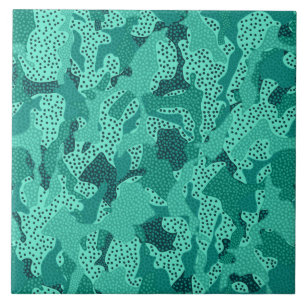 Turquoise Spotted Ceramic Tile