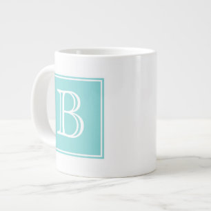 Turquoise Square Monogram Speciality Mug