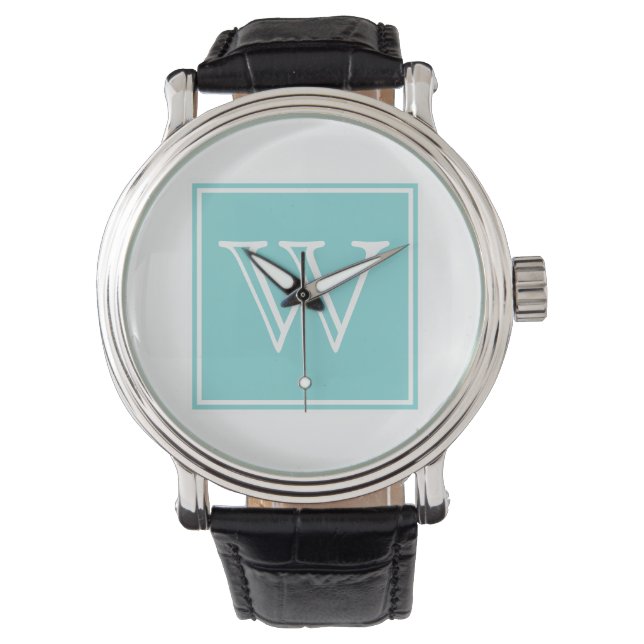 Turquoise Square Monogram Watch (Front)
