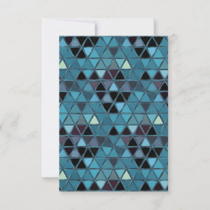 Turquoise Stained Glass Mosaic Southwest Thank You Card