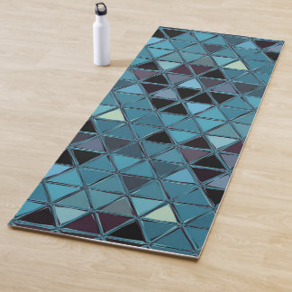Turquoise Stained Glass Mosaic Southwest Yoga Mat