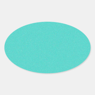 Turquoise Star Dust Oval Sticker