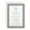 Turquoise Starfish Burlap Beach Rehearsal Dinner