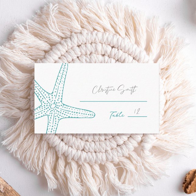 Turquoise Starfish Wedding Placecards (Creator Uploaded)