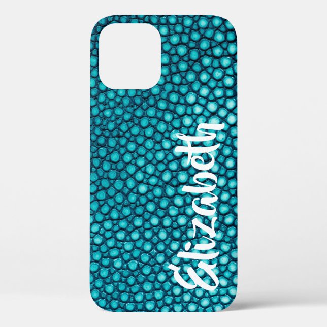Turquoise Stingray Case-Mate iPhone Case (Back)