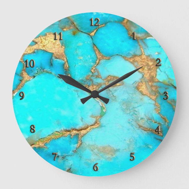 turquoise stone photo Acrylic Wall Clock (Front)