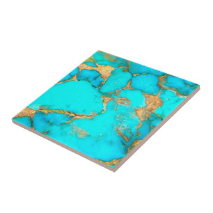 turquoise stone photo  ceramic tile