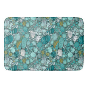 Turquoise Stones Bath Mat