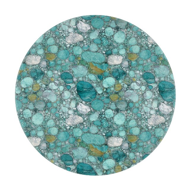 Turquoise Stones Cutting Board (Front)