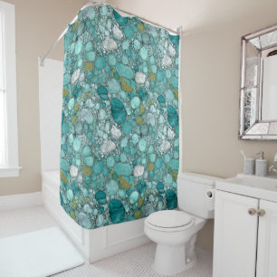 Turquoise Stones Shower Curtain
