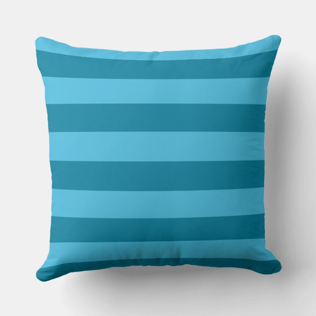 Turquoise Stripes Cushion (Back)