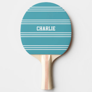 Turquoise Stripes custom monogram paddle
