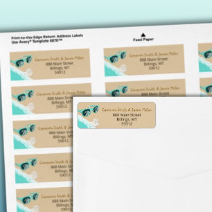 Turquoise Sun Glasses Beach Return Address Label