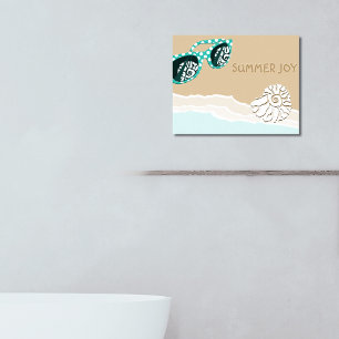 Turquoise Sun Glasses Shell at the Beach Bathroom Poster