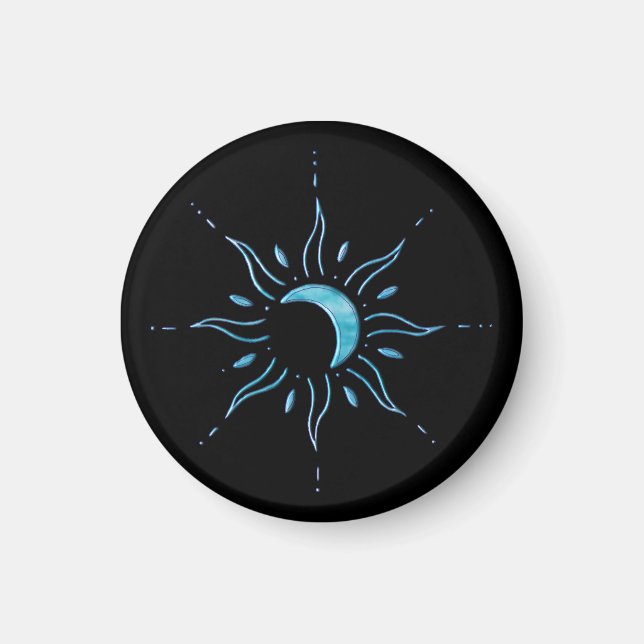 Turquoise Sun  Magnet (Front)