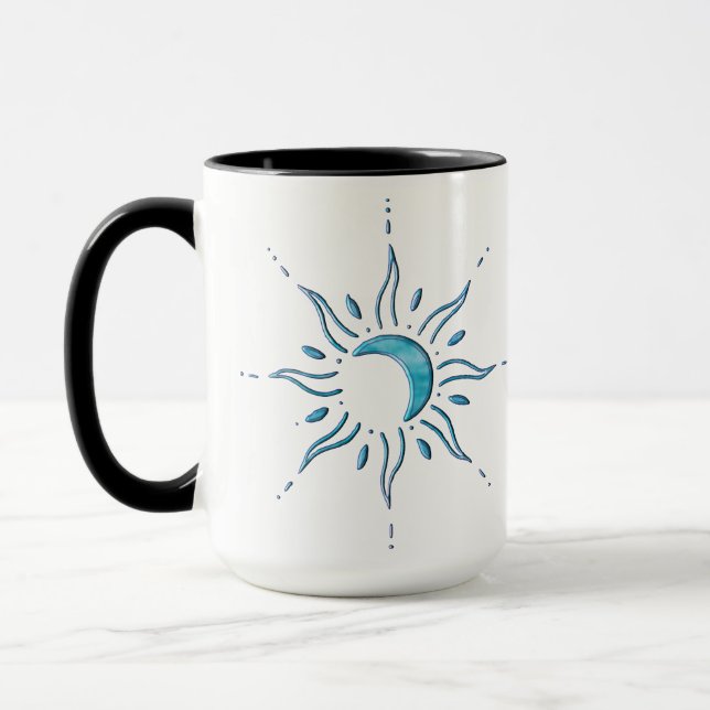 Turquoise Sun  Mug (Left)
