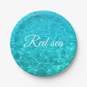 Turquoise surface of Red sea in Egypt  Paper Plate