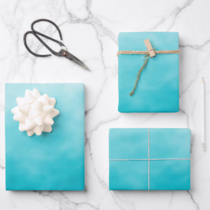 Turquoise Swimming Pool Blue Wrapping Paper Sheet