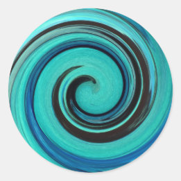 Turquoise Swirl Sticker 