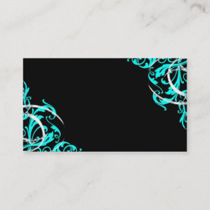 Turquoise Swirls Business Card