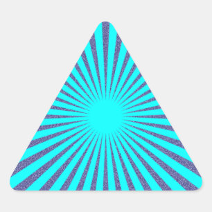 Turquoise Target - Triangle Sticker