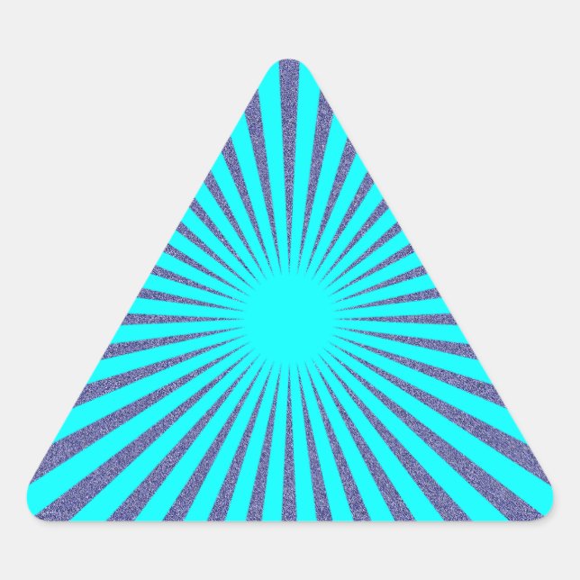 Turquoise Target - Triangle Sticker (Front)