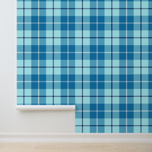 Turquoise Tartan Plaid Wallpaper