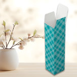 Turquoise Tartar plaid summer  Wine Box<br><div class="desc">Elevate your summer soirées with our Turquoise Tartar plaid wine box! This chic box is the perfect way to present your favourite bottle of wine at any summer gathering, from picnics to barbecues. The lively turquoise tartan plaid design brings a splash of summer vibes to your gifting. Whether you're marking...</div>