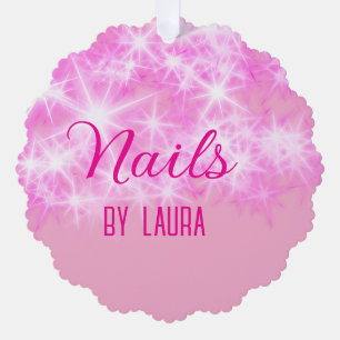 Turquoise teal agate aqua nails add name website q tree decoration card