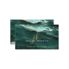 Turquoise Teal Agate Gold Glitter Script Monogram