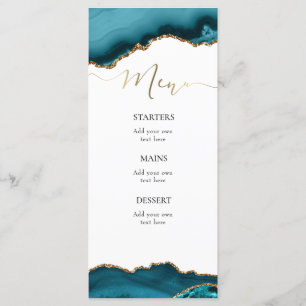 turquoise teal agate Menu