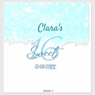 Turquoise teal agate sweet 16 birthday add name da