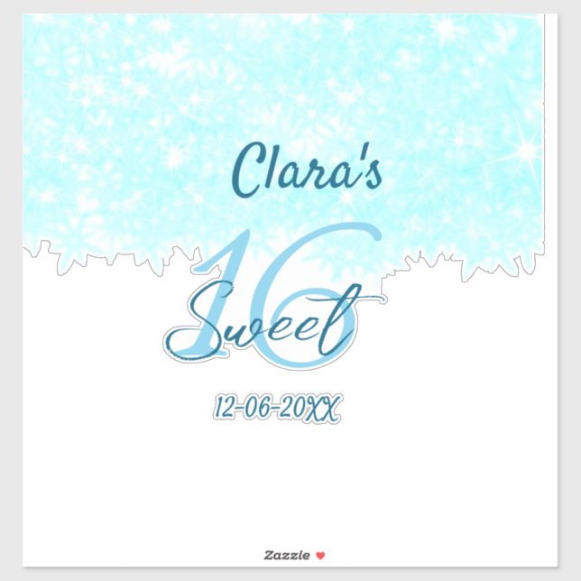 Turquoise teal agate sweet 16 birthday add name da (Sheet)