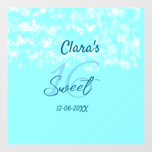 Turquoise teal agate sweet 16 birthday add name da