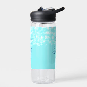 Turquoise teal agate sweet 16 birthday add name da water bottle
